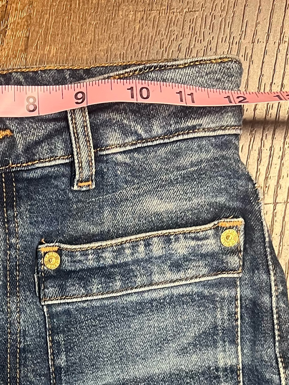 Ganni ganni Stretch Future Goddi Flare Jeans in Mid Blue Vintage Size 24 NWOT - Picture 9 of 9